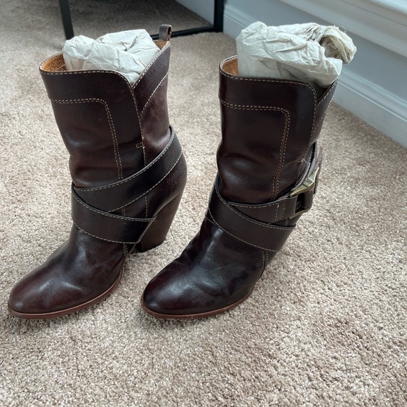 Frye Andrea Mid All Leather Boots - Picture 2 of 6